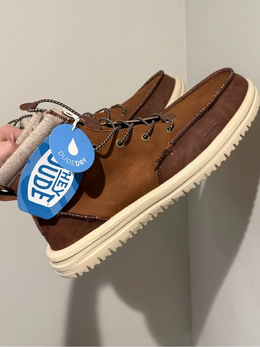 NWT Hey Dude Boots Mens Size 14 Bradley Classic Tumbled Chukka Cognac 44327-2JZ